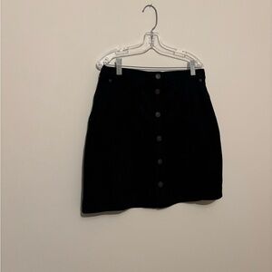 Abercrombie & Fitch Black Mini Skirt with Buttons